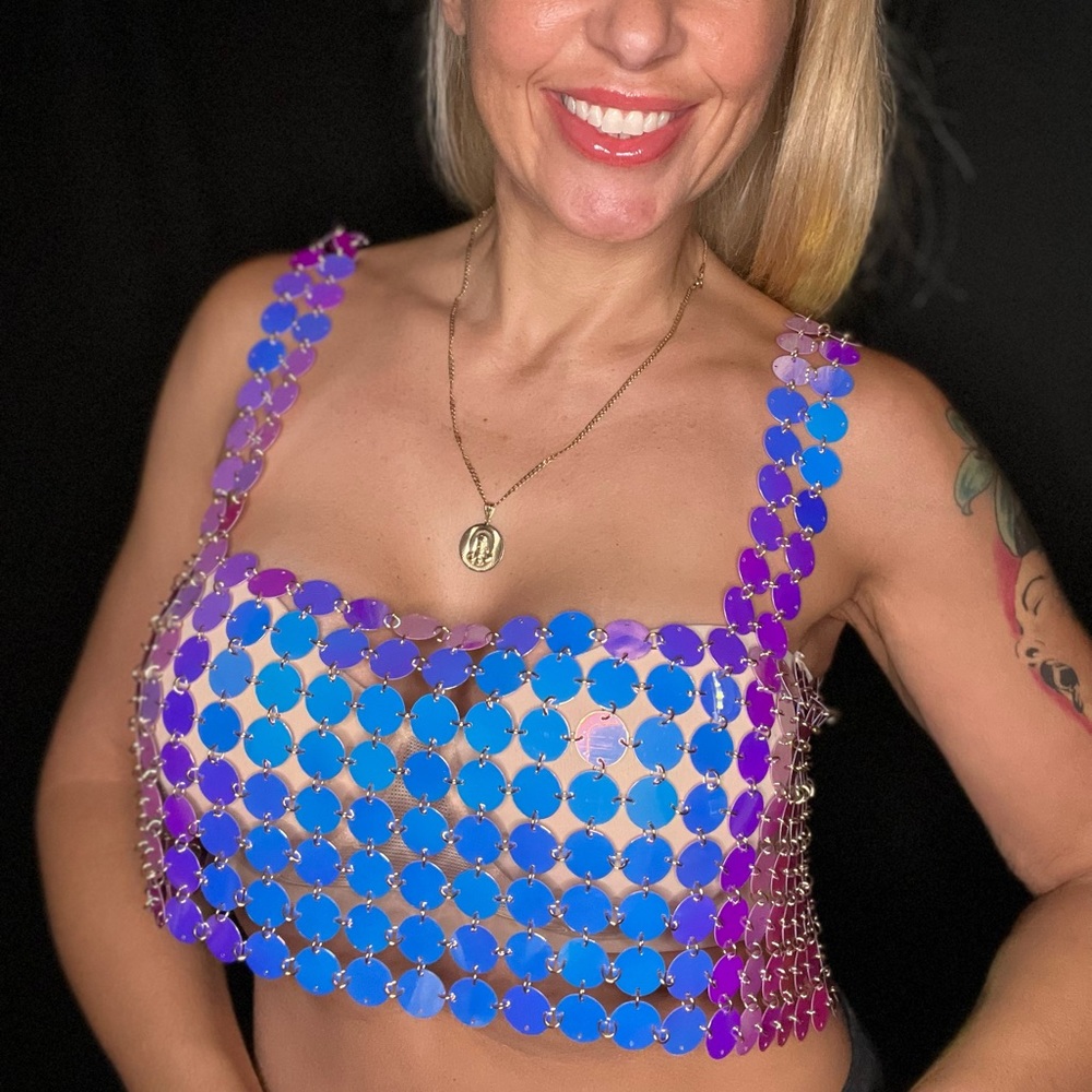 Sequins halter top